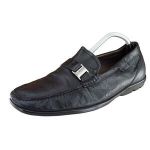 ECCO Shoes‎ Sz 43 M Black Loafer Leather Men 535250